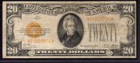 Fr.2402, 1928 $20 Gold Certificate, A29920974A, VF[20] (stained)